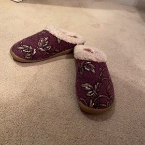 NEVER WORN!!! Purple Beaded Slippers